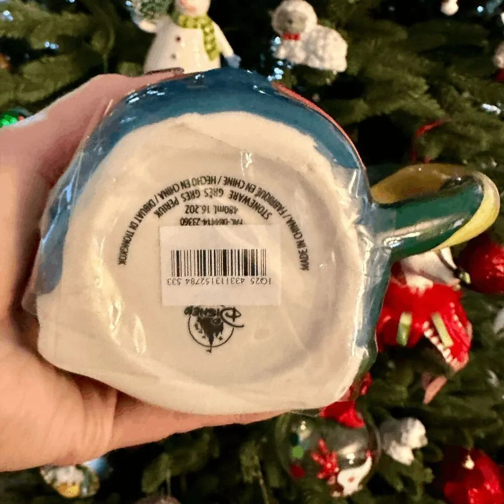 Elf Stitch Holiday Mug & Lid Disney Parks Lilo & Stitch NEW NIB Christmas Santa